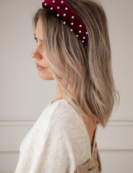 Pearls On Top Bordeaux - Diadeem