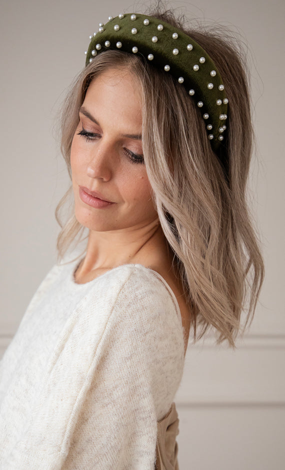 Pearls On Top Khaki - Tiara
