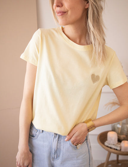Beating Heart Butter Yellow - T-Shirt