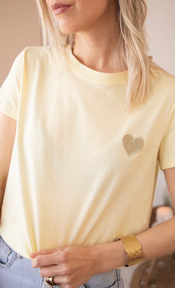 Beating Heart Butter Yellow - T-Shirt