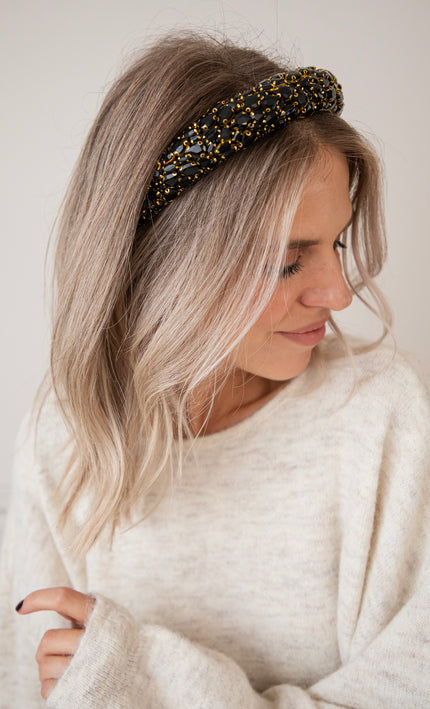 Dazzling Diamonds Black/Gold - Diadeem