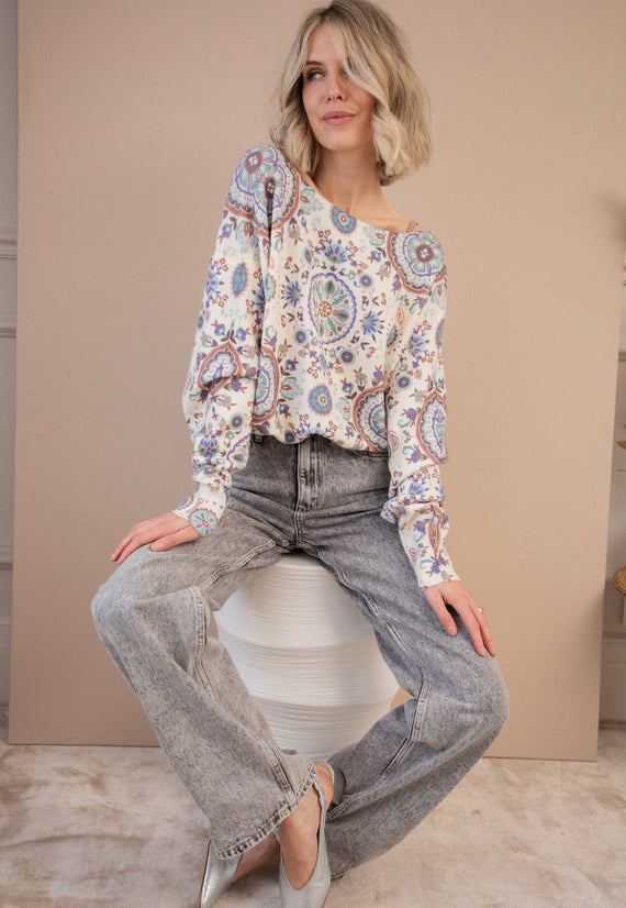 Bloom Bliss Blue/Beige - Sweater