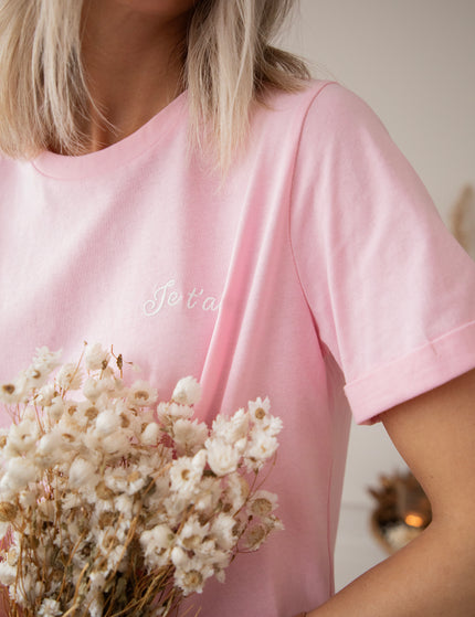 T-Shirt - Je T'Aime - Baby Pink