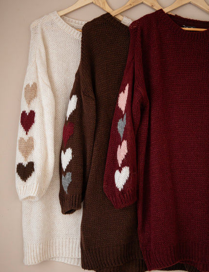 Pulloverkleid - Heart On My Sleeve - Bordeaux
