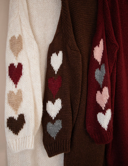 Heart On My Sleeve Café Au Lait - Sweater Dress