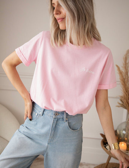 T-Shirt - Je T'Aime - Baby Pink