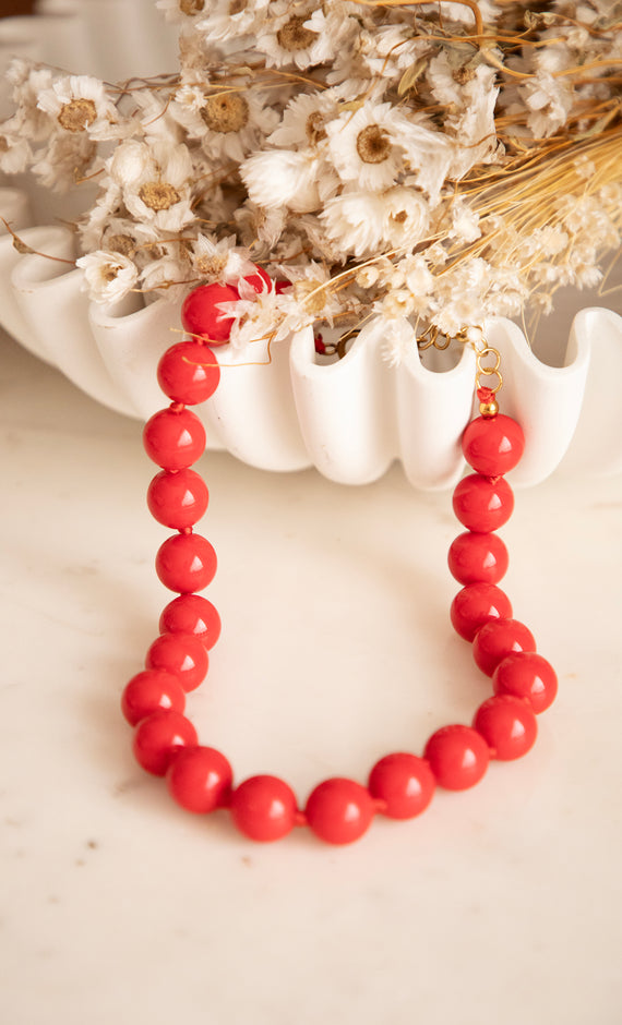 Dolce Bead Red - Necklace