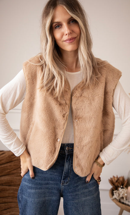 The Furry Tale Taupe - Cardigan