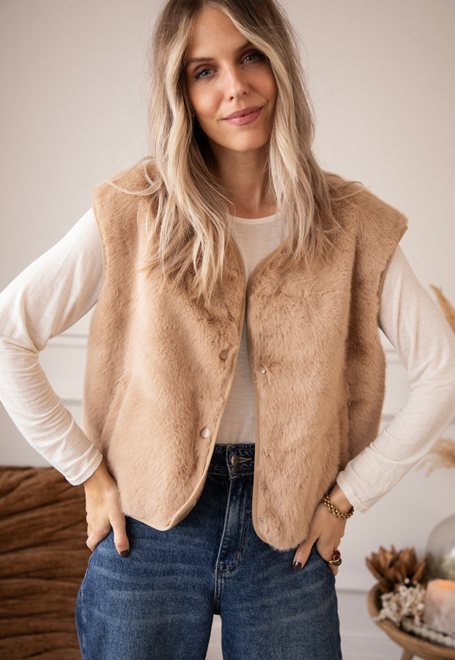 The Furry Tale Taupe - Cardigan