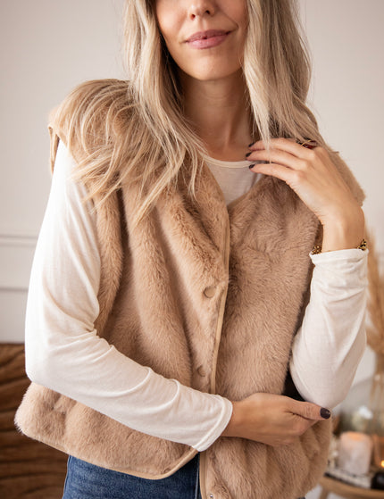 The Furry Tale Taupe - Cardigan