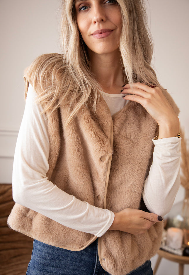 The Furry Tale Taupe - Cardigan