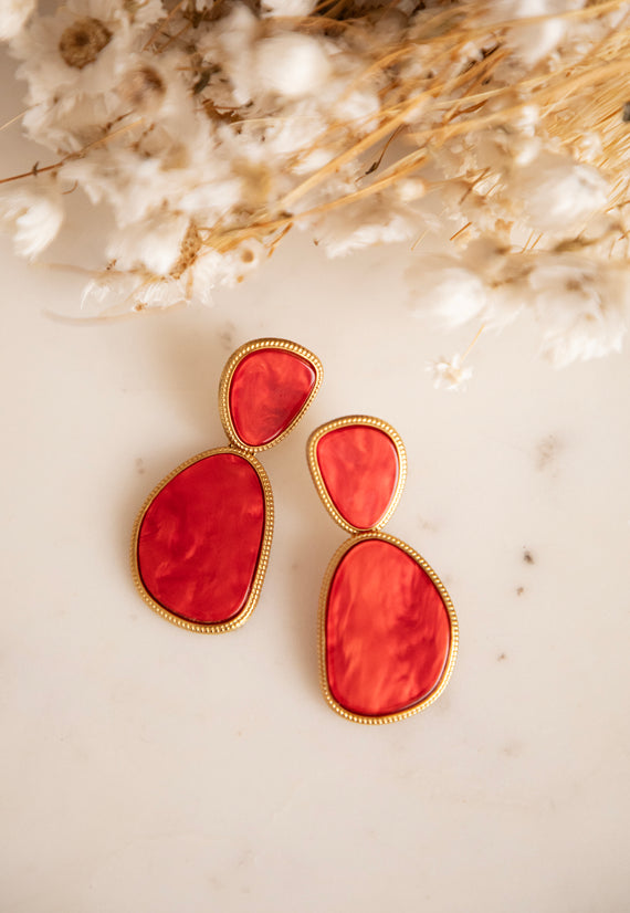 Ruby Rouge Red - Earrings