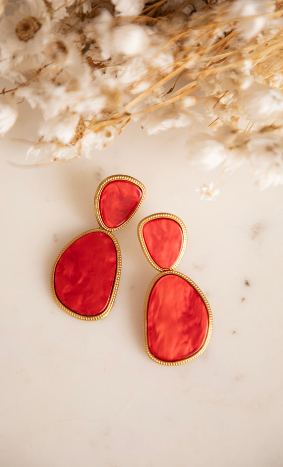 Ruby Rouge Red - Earrings