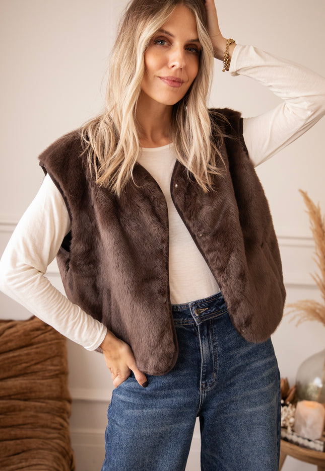 The Furry Tale Dark Walnut - Cardigan