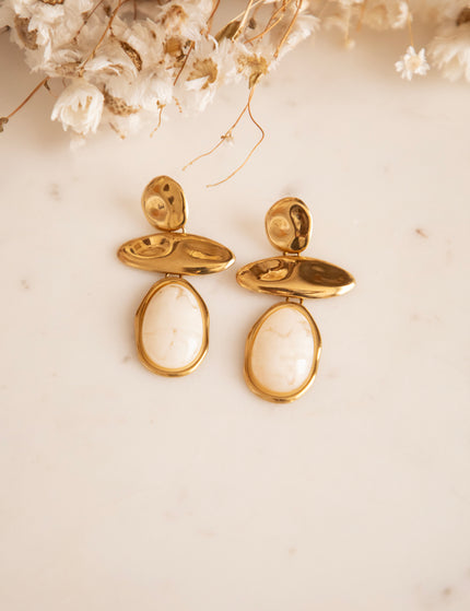 Ohrringe - Céliane - Beige/Gold