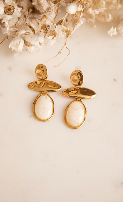 Ohrringe - Céliane - Beige/Gold