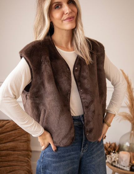 The Furry Tale Dark Walnut - Cardigan