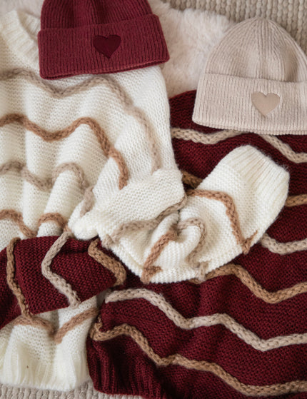 Pullover - Woolly Waves - Weiß