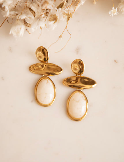 Ohrringe - Céliane - Beige/Gold