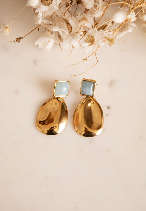 Aurelie Blue/Gold - Earrings