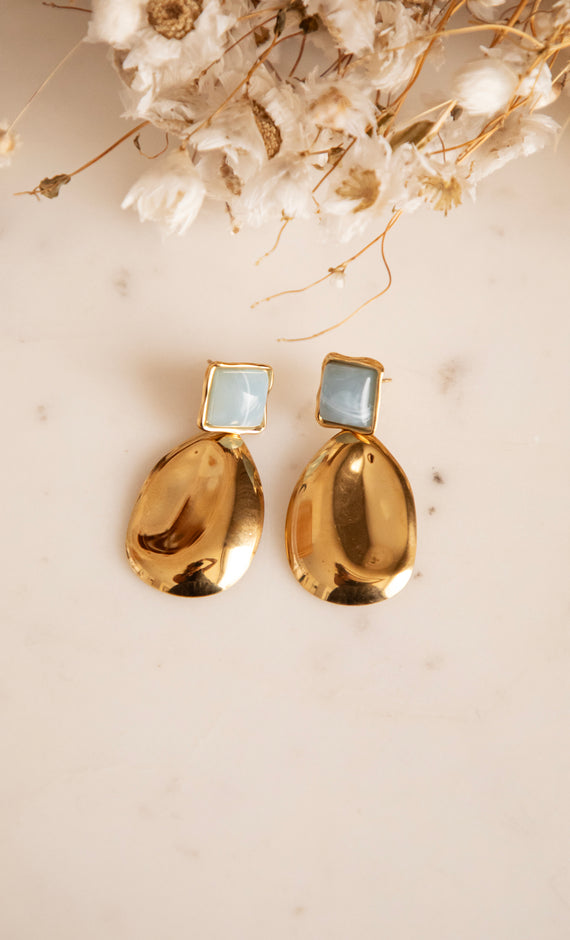 Aurelie Blue/Gold - Earrings