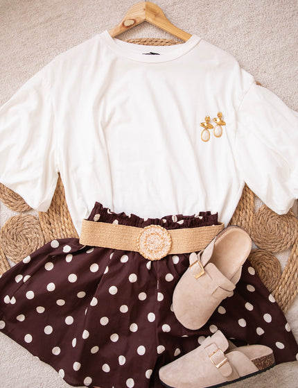 Shorts - Polly Dots - Schoko/Beige