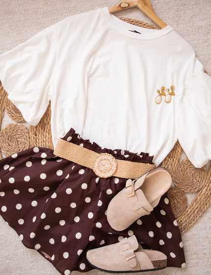 Shorts - Polly Dots - Schoko/Beige