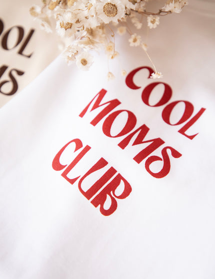 Cool Moms Club White/Bordeaux - T-Shirt