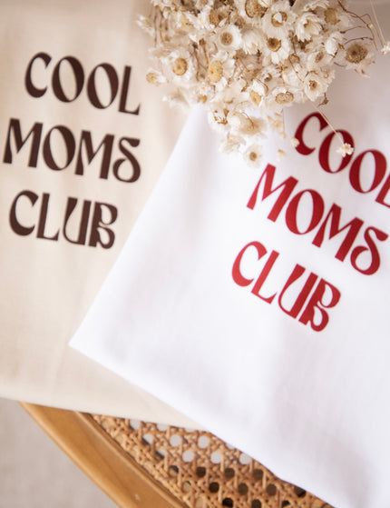 Cool Moms Club White/Bordeaux - T-Shirt