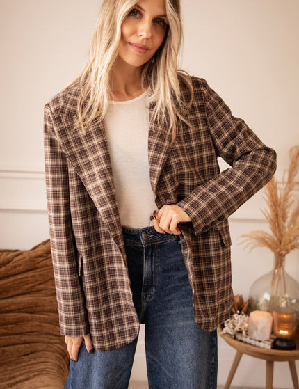 Check Please Brown/Beige - Blazer