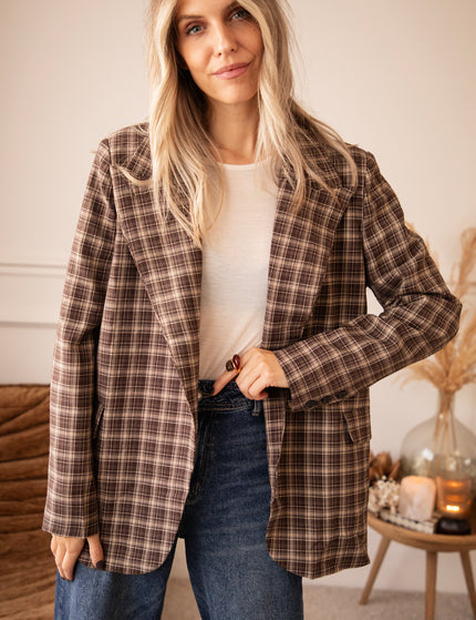 Check Please Brown/Beige - Blazer