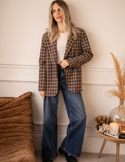 Check Please Brown/Beige - Blazer