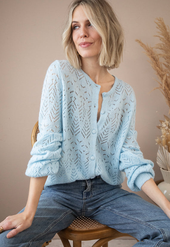 Tilly Soft Blue - Cardigan