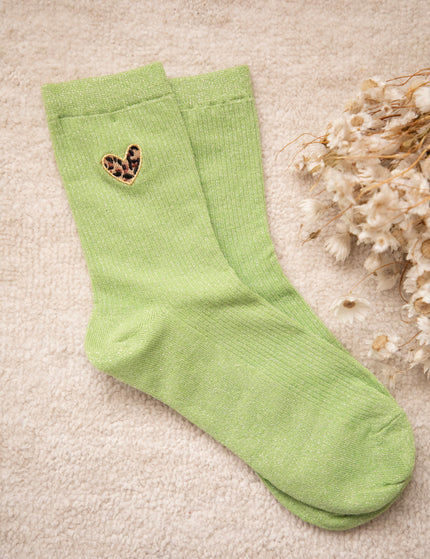 Socken - Shiny Leopard Love - Grün
