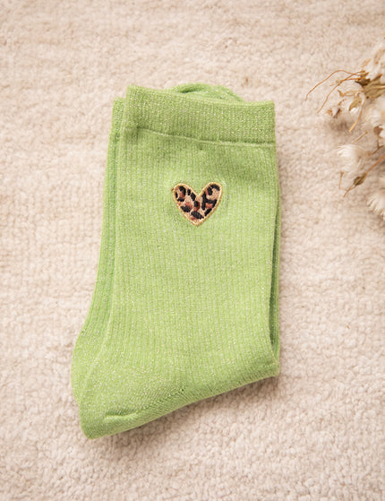 Socken - Shiny Leopard Love - Grün