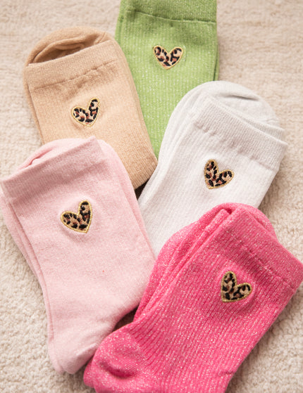 Socken - Shiny Leopard Love - Beige