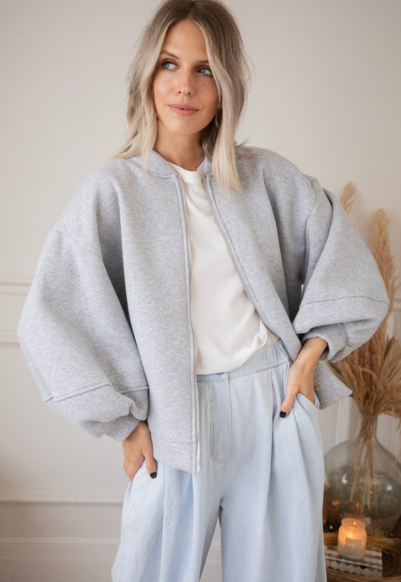 Bomberjacke - Snuggle Up - Grau