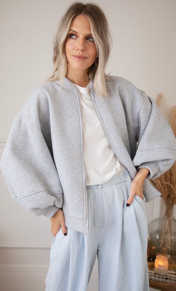 Bomberjacke - Snuggle Up - Grau