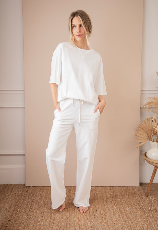 Lounge Life White - Broek