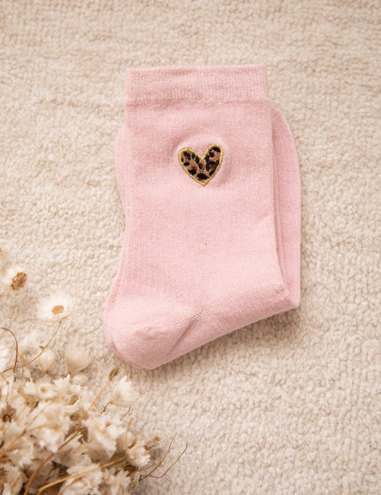 Socken - Shiny Leopard Love - Hellrosa