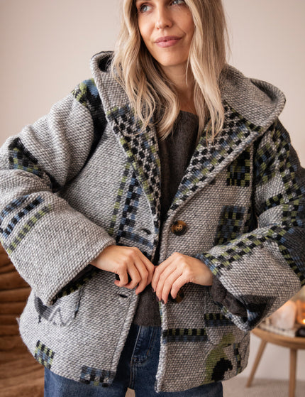Aztec Muse Hooded Grey/Green - Jacket