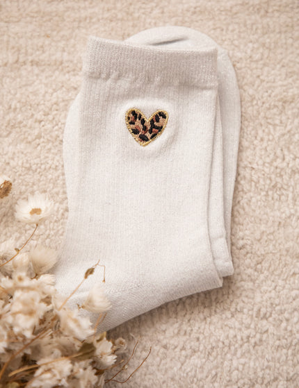 Socken - Shiny Leopard Love - Weiß