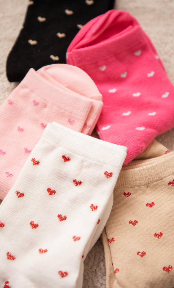 Love Overload Fuchsia/Silver - Sokken
