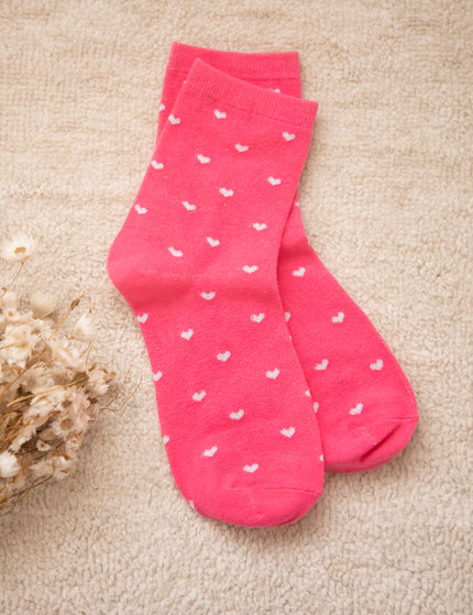 Socken - Love Overload - Fuchsia/Silber