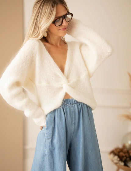 The Knot Knit Off White - Trui