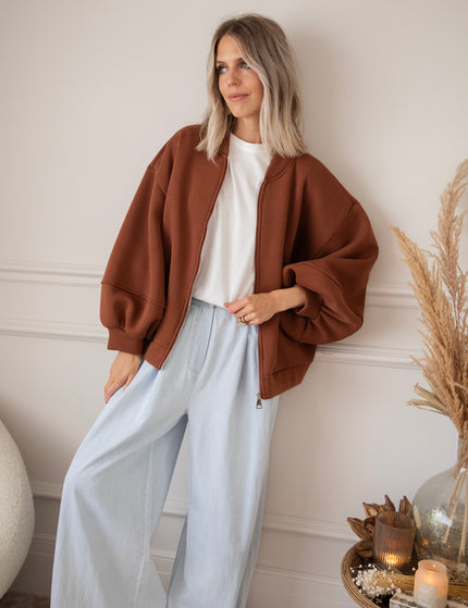 Snuggle Up Brown - Cardigan