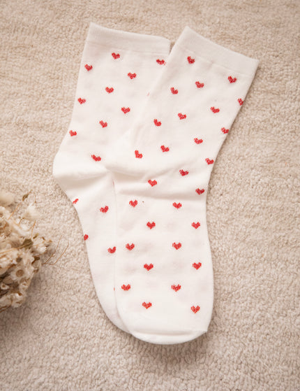 Socken - Love Overload - Weiß/Rot