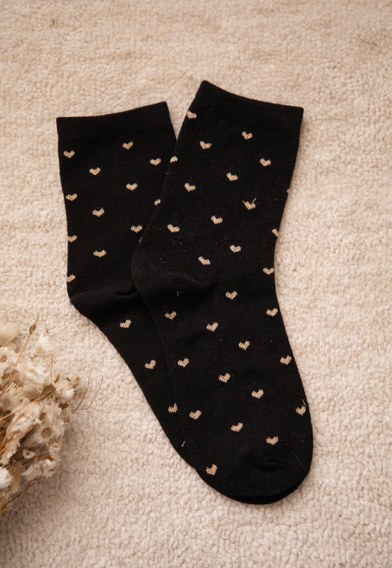 Socken - Love Overload - Schwarz/Gold