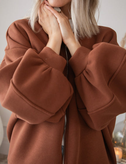 Snuggle Up Brown - Cardigan