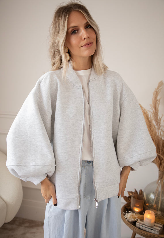 Bomberjacke - Snuggle Up - Hellgrau